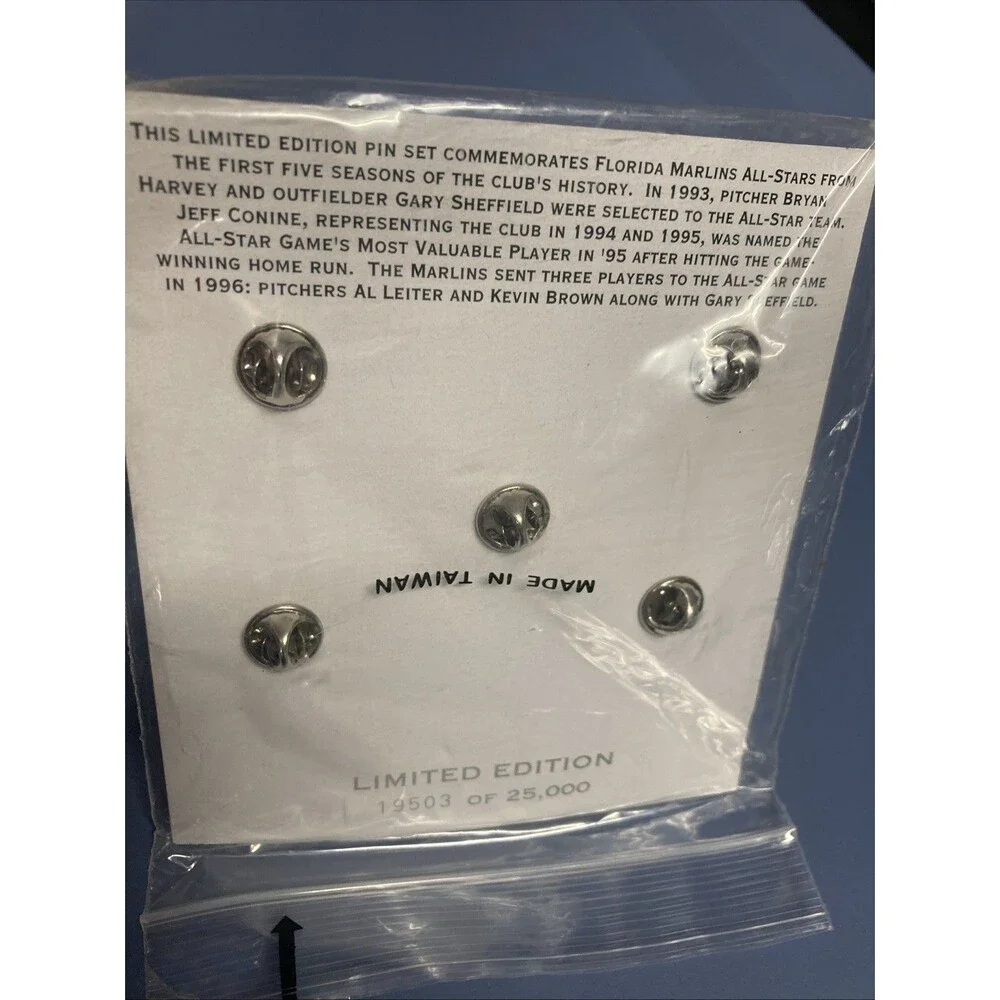 Vintage Florida Marlins All-Stars 5-Pin Set ('93-'97) - Limited Edition